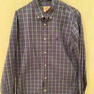 Brooks Brothers Red Fleece blue plaid button down shirt